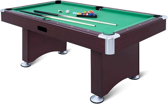 RAYKEEP 4FT/6FT Billiard Table w/ 2 Cue Sticks, Ball Set for Adults Kids