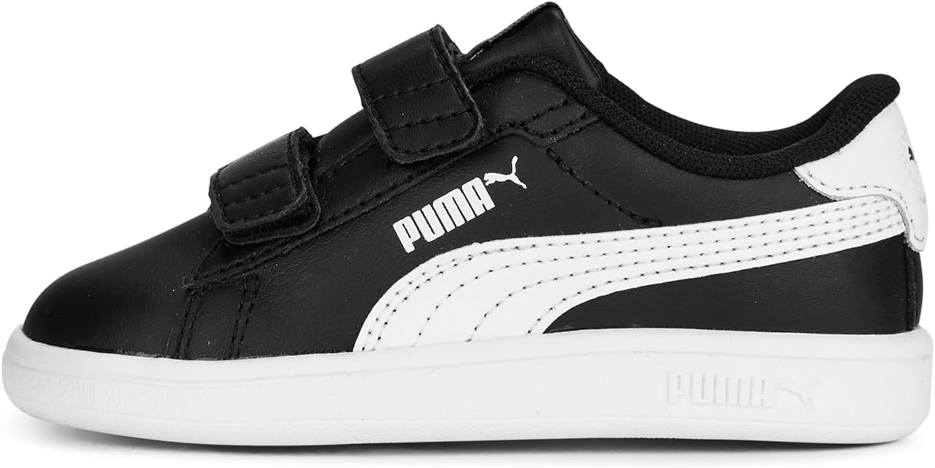Puma Unisex-Child Smash Hook and Loop, Puma Black-Puma White, Toddler 10