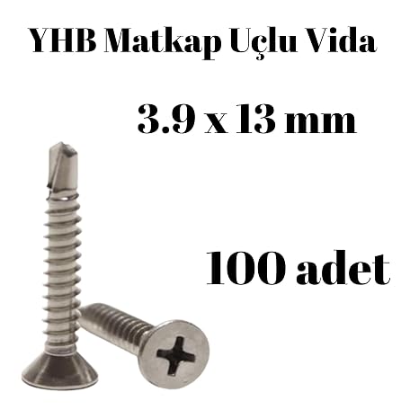 Matkap Uçlu Vida YHB 3.9x13 100'lü Paket