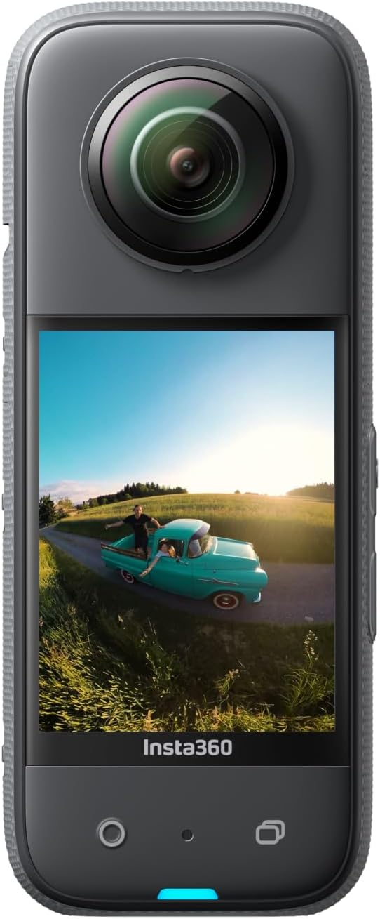 Insta360 X3 | 360 Degree Camera Action Camera New 1/2-Inch 48MP Sensor IPX8 Waterproof 5.7K 360-Degree Video 72MP 360-Degree Photo Shake Compensation Active HDR 4K First-Person View 60fps Selfie 360
