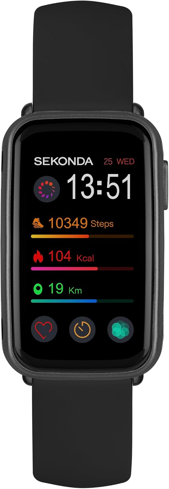 Sekonda Track Smart Watch 26mm with Black Silicone Strap 30171