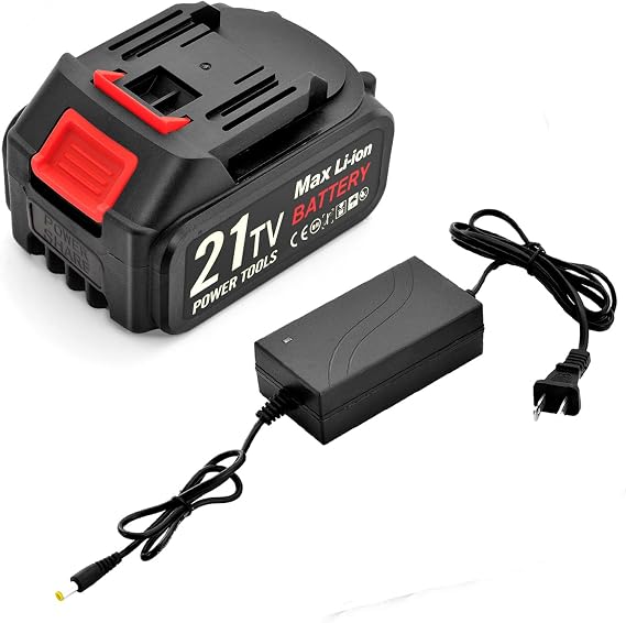 MAXMAN 21V 4.0Ah Replacement Lithium & Battery Charger - Ion Battery Compatible Weed Wacker Weed Wacker Grass Trimmer/Edger Accessories