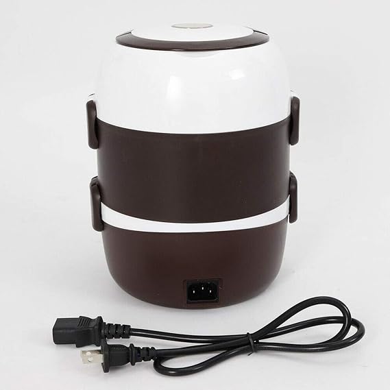 Electric Warmer Lunch Box Food Heater, 3 Layer Portable Lunch Box Steamer Pot Rice Cooker - Stainless Steel Lunch Containers Warming Home Office Food Grade Steamer