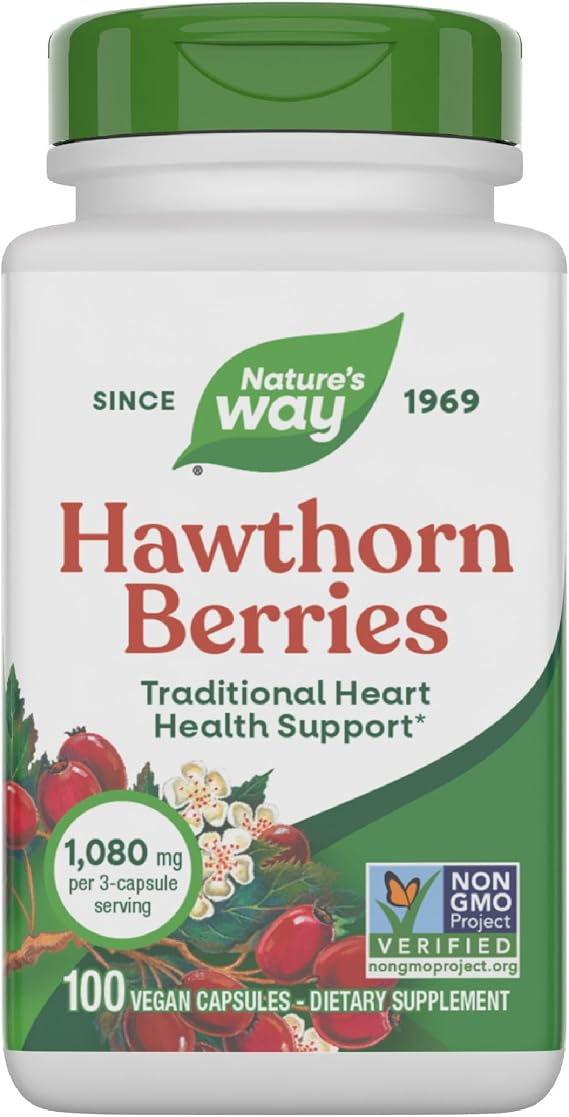 Nature's Way Hawthorn Berries, Traditional Heart Health Support*, 100 ct