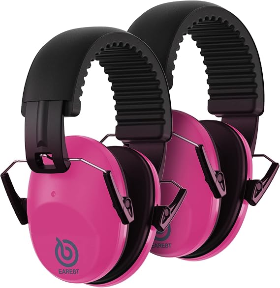 2 Pack Hearing Protection Ear Muffs, NRR 20 dB Noise Reduction Safety Earmuff for Shooting/Hunting