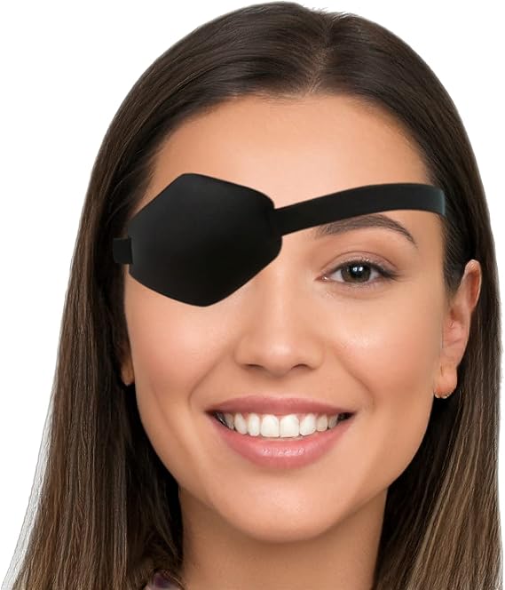 AMZVIO Eye Patches for Adults and Kids, Adjustable Soft 3D Eye Patch for Lazy Eye or After Eye Surgery (Large)...