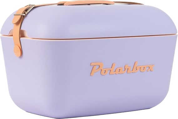 Polarbox Portable Cool Box - Mini Cool Box 20L Beach Cool Box Small Portable Cool Box Vintage Adjustable Handle Cool Box Polar Box Portable Mini Cool Box