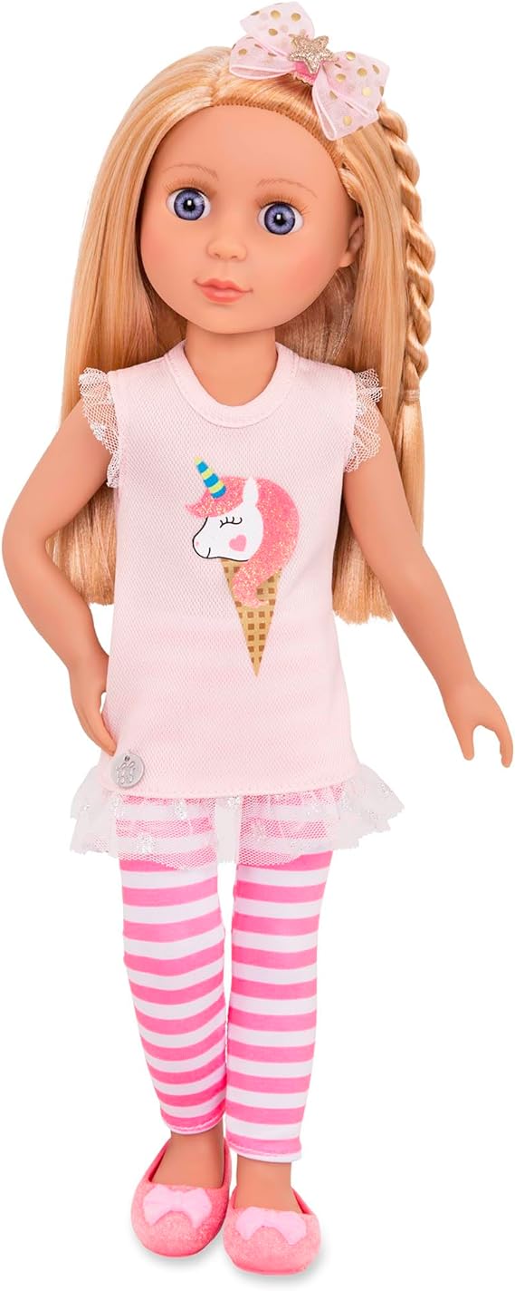 Glitter Girls 14-Inch Fashion Doll Lacy, Blonde Hair, Pink Outfit, Dolls