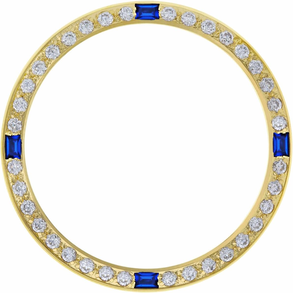 Ewatchparts Created Diamond Sapahire Bezel Compatible With 36mm Rolex President Daydate 1803 18239 Gold