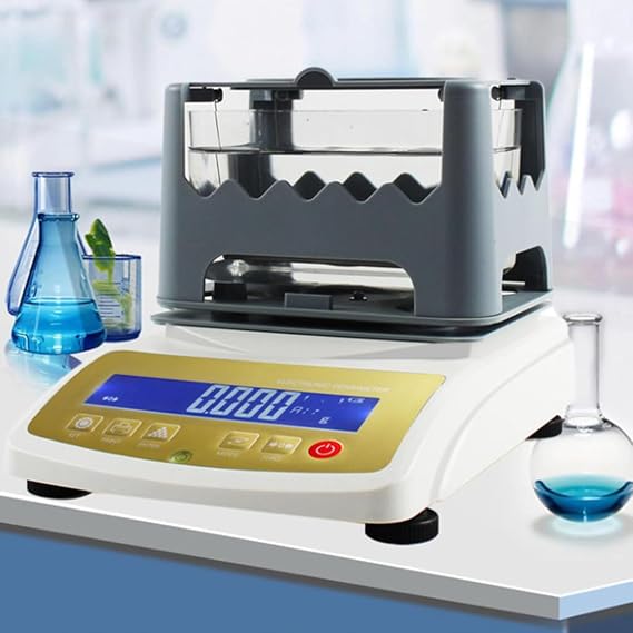 Gold Purity Tester, 300g Gold K Value Tester with LCD Display, 9-24K Precious Metal Platinum Density Meter, 0.001g/cm3/0.0001g/cm3 Jewelry Purity Tester for Laboratory, Jewelry Store, Bank,300K