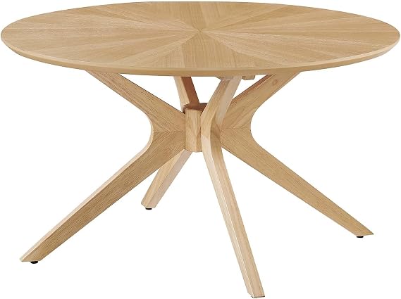 Modway EEI-6557-OAK Crossroads Round Wood Coffee Table, Oak