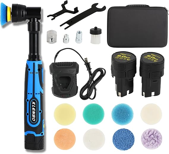 Mini Cordless Car Polisher for Car Detailing, 3mm/12mm Variable Speed Dual Action Polisher for Scratch Removal, Random Orbital DA Cordless Car Polisher