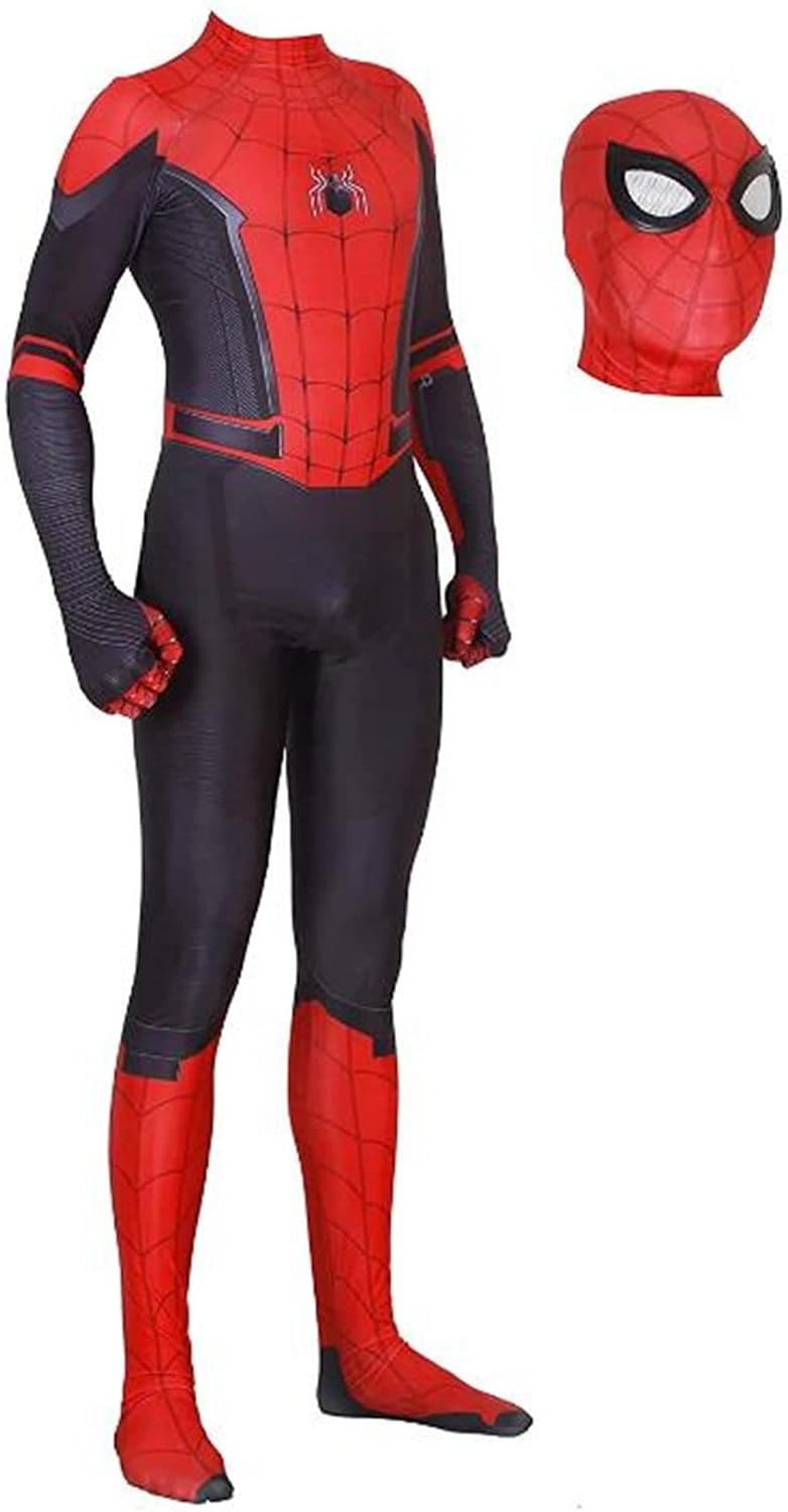 Superhero Spider Costume Spandex Jumpsuit Halloween Cosplay Costumes Far from Home KidsAdults