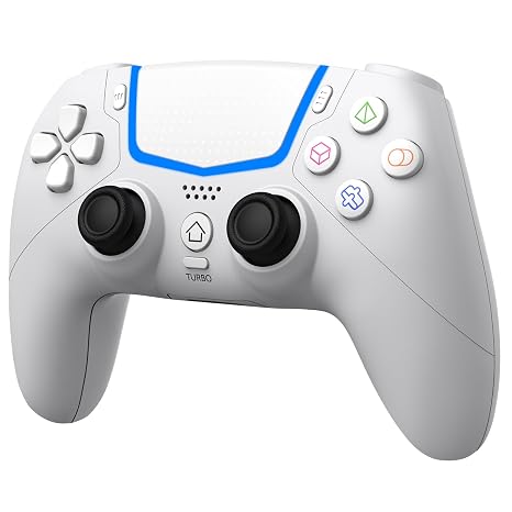 BETMI Wireless Controller for PS-5/Pro/Slim/PC with Hall Joysticks (White)