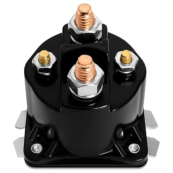 12V Dump Trailer Solenoid Compatible with Prestolite Case Cat Trailer Intermittent Duty Solenoid Relay Replace SAZ4201GJ 7522 SAZ-4201ER KTI Unit 1901074 Terminal 100 Amp