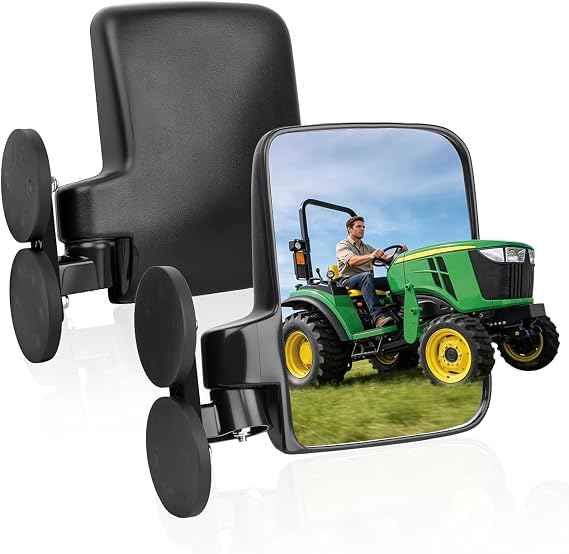 StarknightMT Magnetic Tractor Mirror, 176 LBS Universal Adjustable Side View Mirror Compatible for Tractors, Forklifts, Snow Plows on Smooth Surfaces, Compatible with Kubota Toyota Mahindra