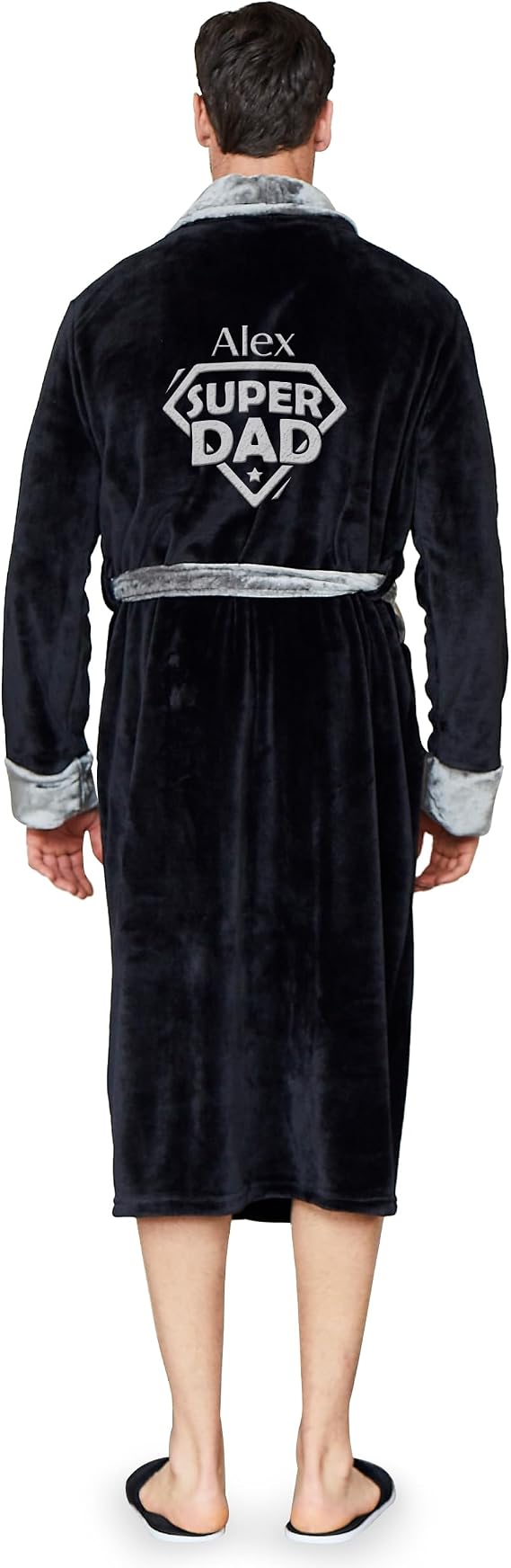 Lotus Linen Mens Robe Personalized - Custom Bathrobe Men, Monogram Plush Robes for Men, Gift for Him