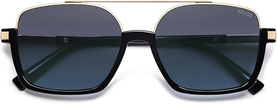 SOJOS Trendy Aviator Sunglasses for Women Men Polarized Retro Square Y2K Oversized Sun Glasses SJ2659