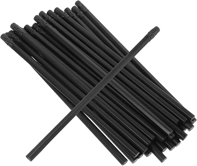 24Pcs Wooden Hb Pencils with Erasers Black Lead for Writing Sketching Drawing School Office Supplies 6.5 Inch