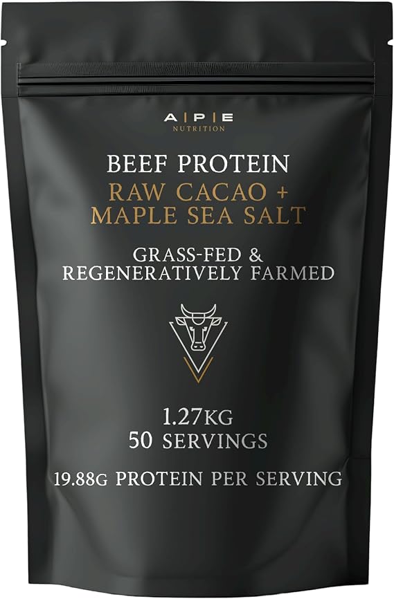 APE Nutrition Beef Protein Powder Cacao & Maple Sea Salt Grass-Fed 1.2KG | Rich in Collagen & Amino Acids - Supports Muscle Growth & Recovery