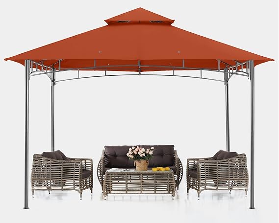 ABCCANOPY Gazebos for Patios 8x8, Rust Red
