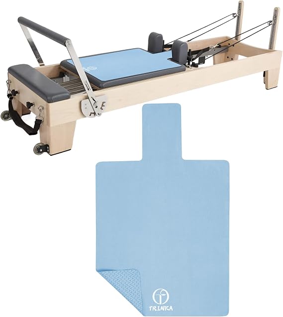 Non Slip Pilates Reformer Mat, 2mm Thick Cover for Pilates Reformer | 39" X 24" Foldable Washable Pilates Machine Pad Absorb Sweat Accessory for Home, Studio, Gym Fitness