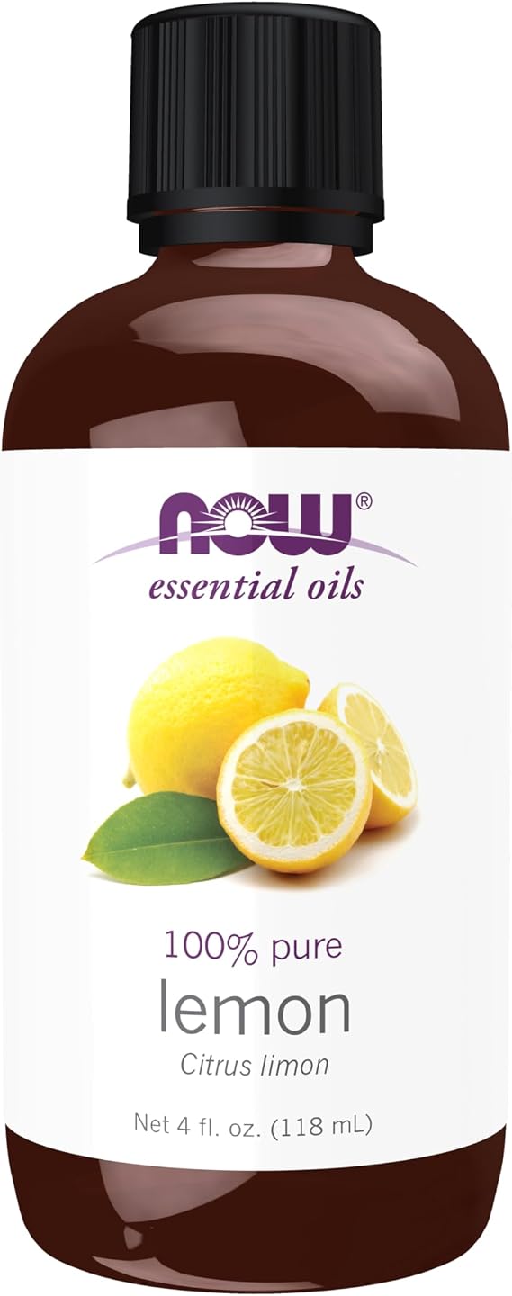 NOW Essential Oils, Lemon Oil, Undiluted, Cold Pressed, 4 fl. oz