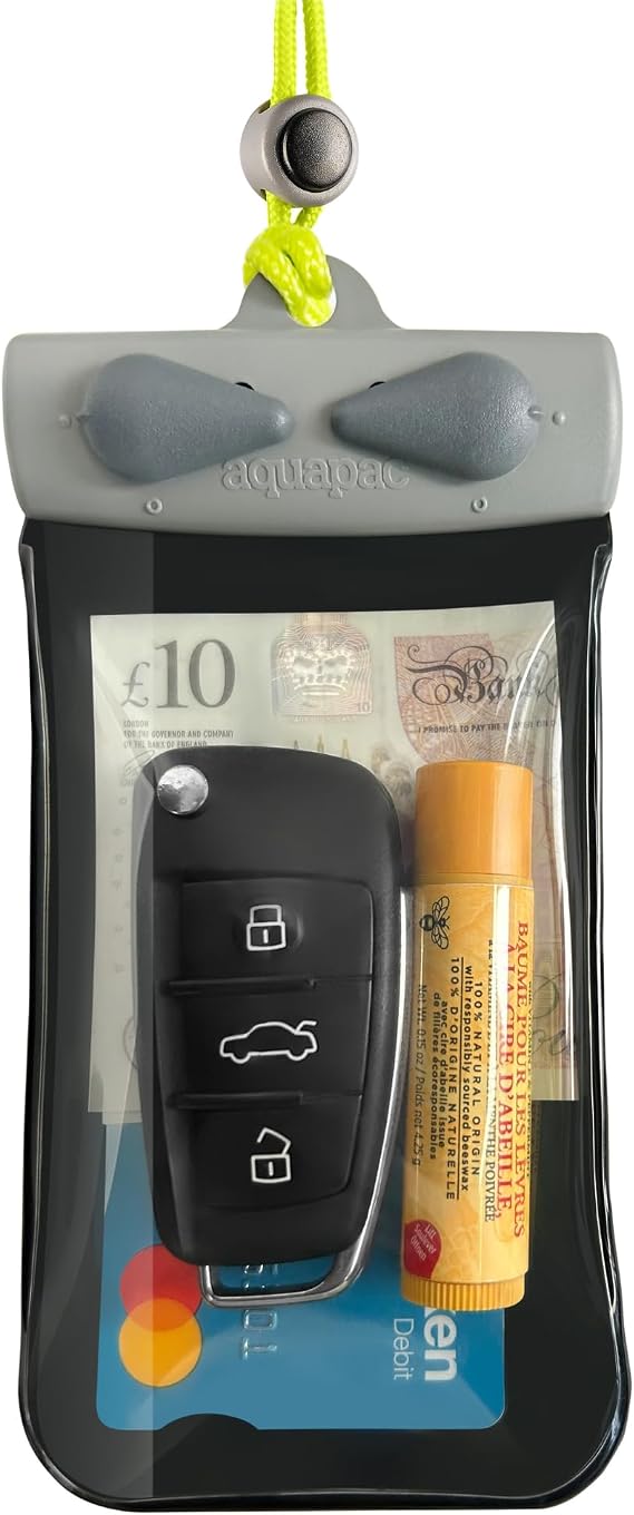 Aquapac Keymaster Waterproof Stash Case for Keys, Cards & Cash, Grey