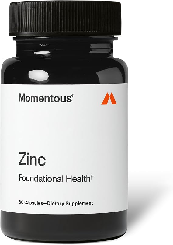 Momentous Zinc Picolinate Bioavailable Supplement, 15mg per Serving | Supports Immunity, Hormone Balance, Joint Health, Lean Muscle, NSF Certified for Sport, Non-GMO & Gluten-Free (60 Servings)