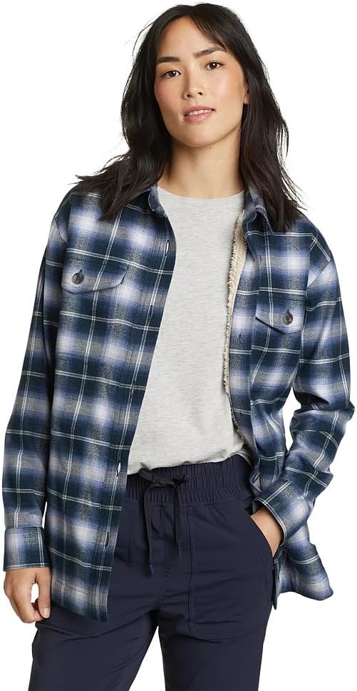 Eddie Bauer Womens Faux Shearling Lined Jacket