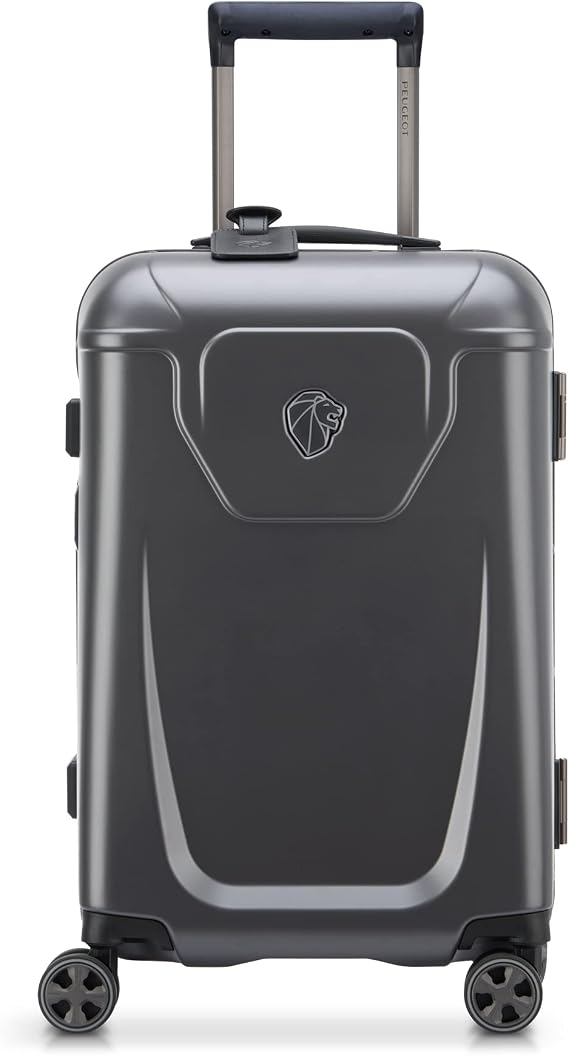Peugeot Voyages Hardside Luggage with Spinner Wheels, Anthracite, Carry-On 19 Inch