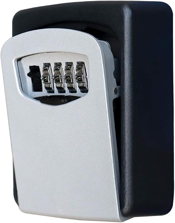 Key Lock Box Key Storage Box with Resettable Code for House Spare Keys Safe Box for Office Key Holder for Wall