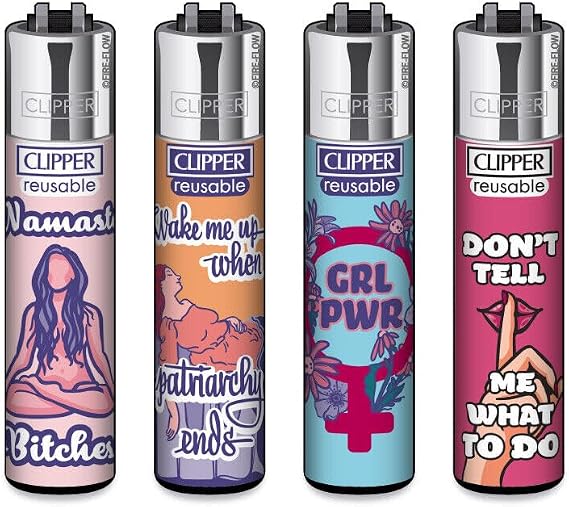Clipper Set of 4 Namaste es Lighters + 1 Sticker High Zombie