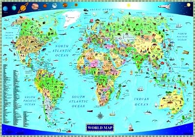 Illustrated Map of the World for Kids Childrens World Map Map November 15, 2016