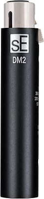 sE Electronics DM2 TNT Ultra-Slim Inline Microphone Preamp for Ribbon & Dynamic Microphones - Mic Preamp with 2 Gain Settings 15dB or 30dB & 8 Load Settings 50 Ohm-10 M Ohm Black