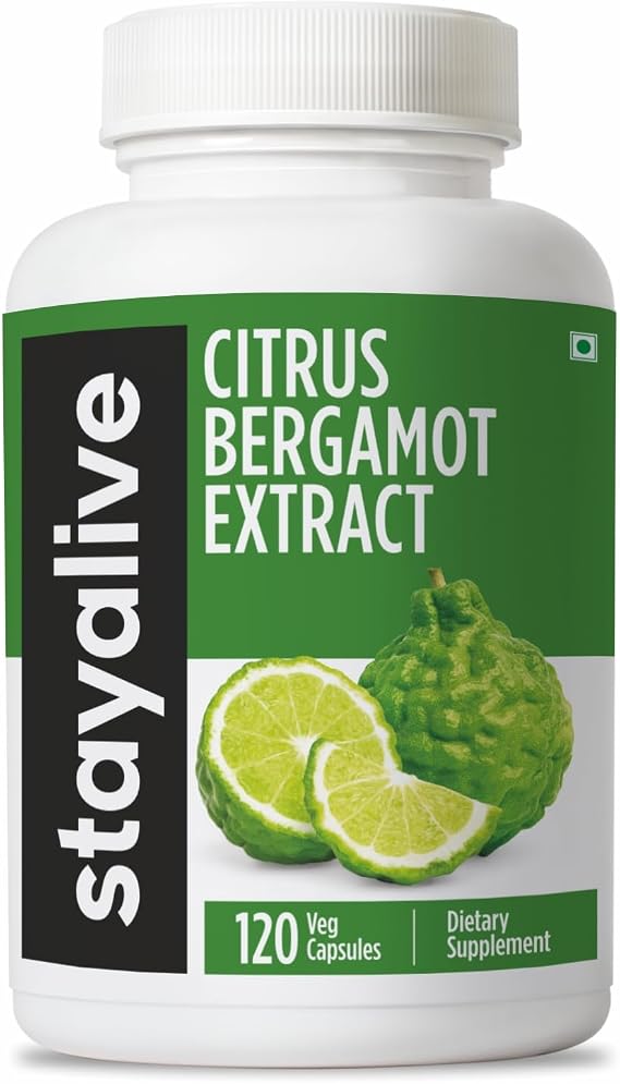 STAY ALIVE Citrus Bergamot Capsules 1000mg, 30:1 Super Extract with 50% Polyphenolic Flavanones, 120 Pills, Citrus Bioflavonoids Supplements for Women & Men | Non-GMO, Gluten-Free