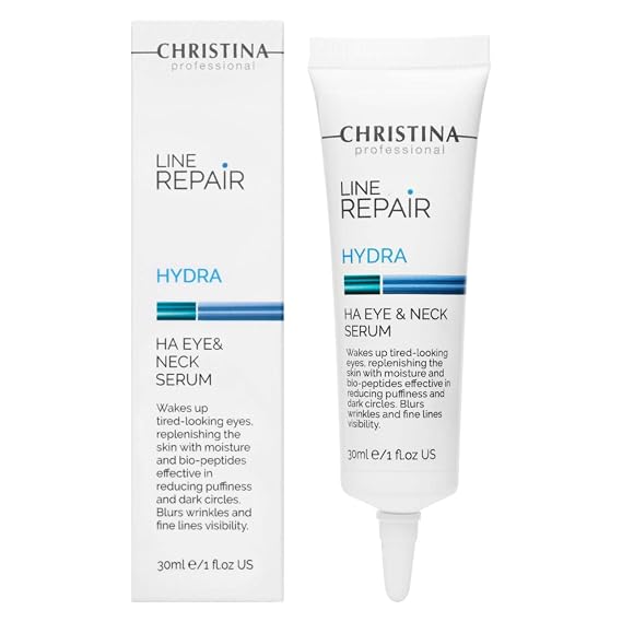 -CHRISTINA- Line Repair Hydra HA Eye & Neck Peptide Serum with Hyaluronic Acid For Dry & Normal Skin