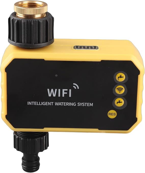 Smart WiFi Water Timer with Solar Panel Automatic Irrigation Controller Outdoor Garden Hose Sprinkler Timer for Yard Balcony Home Green Wall ABS 120x70x52mm