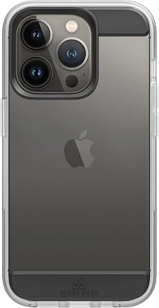 Black Rock - Air Robust Case Suitable for Apple iPhone 14 Pro I Mobile Phone Case, Transparent, Thin (Black)