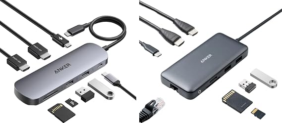 Anker Laptop Docking Station Dual Monitor & USB-C Hub (Bundle)