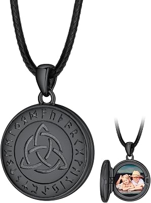 FaithHeart Custom Locket Necklace with Photo for Men, CopperSterling Silver Locket That Hold Pictures Personalized Photo Locket Memorial Necklace with Pictures Inside Jewelry Gift