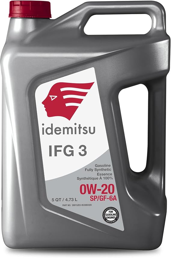 Idemitsu IFG 3 0W-20 Motor Oil Full Synthetic- 5 Quart | SP/GF-6A Certified Engine Oil for TGDI & PFI Engines | Engineered for Maximum Efficiency and Protection