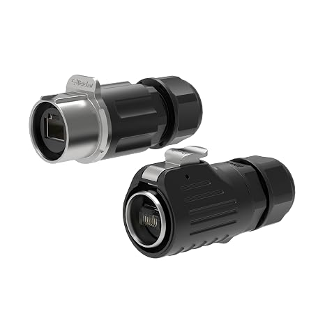 ZUZONG Cat7 RJ45 Waterproof Connector IP68 RJ45 Industrial Aviation Plugs Sockets LP24 Cat7 10Gbps Signal Connector for Home, Industrial ConnectionLEDStageLightingNetwork