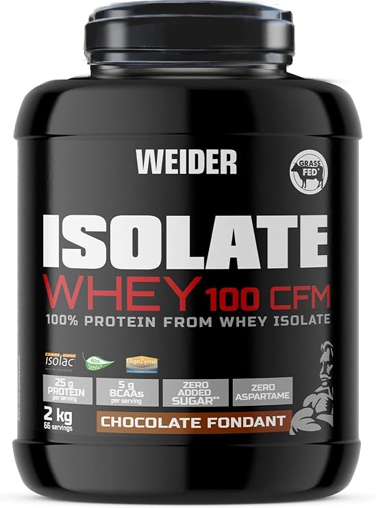 Weider Isolate Whey 100 CFM 2 kg - 100% Aislado de Proteina de Suero/Alta Pureza y Calidad Superior