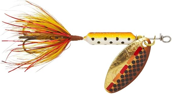 Yakima Bait Wordens Original Rooster Tail Spinner Lure, Tinsel Brown Trout, 1/16-Ounce