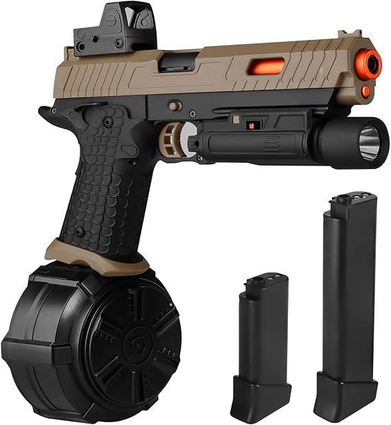 Electric Gel Toys New X5,Full Auto Splat-Blaster Outdoor Team Game,Ages 14+ | New X2 Upgrade Version,Includes Drum and Goggles,Sandy