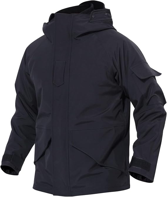 Men's Fleece Lined Soft Shell Jacket Winter Waterproof Hooded Coat Windproof Camo Tactical Jacket