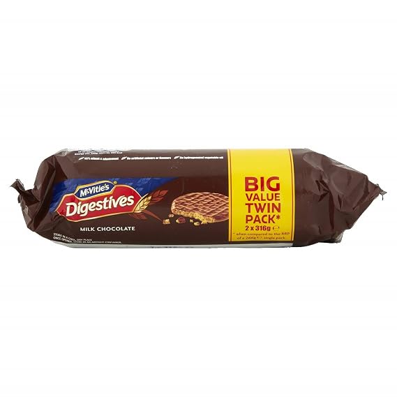 McVitie's Milk Chocolate Digestives Twin Pack 2 X 316g (1 Pack)