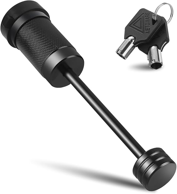 METOWARE Trailer Tongue Coupler Lock 1/4" Dia, 3-1/2" Span, Trailer Lock
