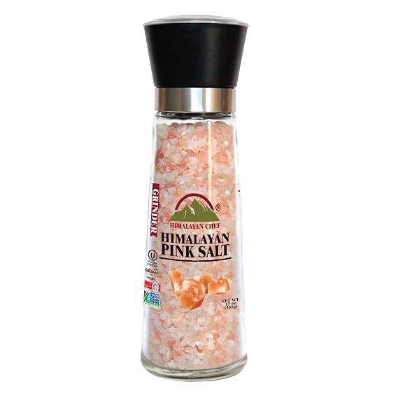 Himalayan Chef Salt Grinder, Refillable-13 Ounce